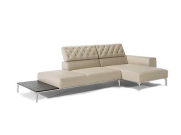 SKYLINE - Recliner leather sofa with chaise longue by Natuzzi Italia - view 2